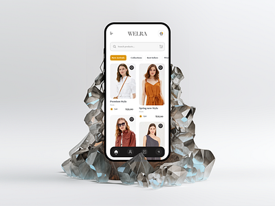 Welra - Fashion Store App app brand cart ecommerce ecommerce app fashion fashion app logo luxe mobile app shop app shopping ui app ui design ux