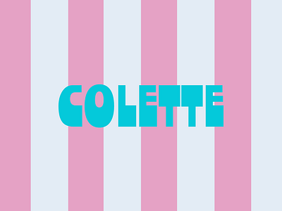 colette logo blue boho logo brand design brand identity branding branding inspo bright colors color palette colorful logo design graphic designer logo logo design modern logo pink primary logo stripes