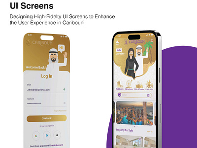 Design UI/UX Application Caribouni app application mobile branding design figma layout presentation prototype startup ui ux