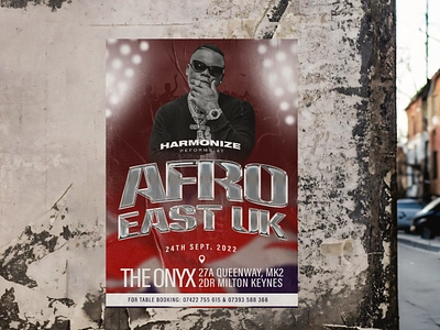 Poster Design for Afro East UK Party design flyer graphic design poster design ukgraphicdesigner