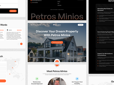 Real Estate Agent Landing Page agent ai bento creative cro dark design landing page modern real estate typography ui ui inspiration ux visual design visuals web design website