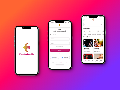 Events Mobile Application app events ui ux