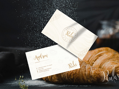 Business Card Design -Paula's Brazilian Bakery bakery branding brazil business cards logo design