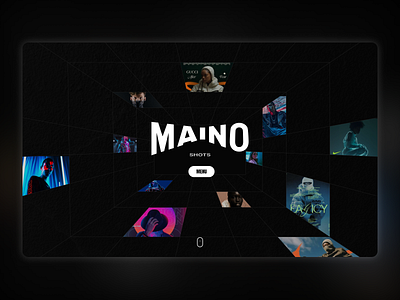 MAINO - Hero Section for MAINO LANZONI - Photographer Portfolio animation branding clean design dark ui design futuristic design graphic design hero section homepage landing page photographer portfolio ui user interface ux