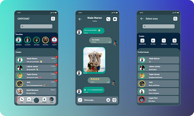 ChitChat UI Design design illustration ui ux