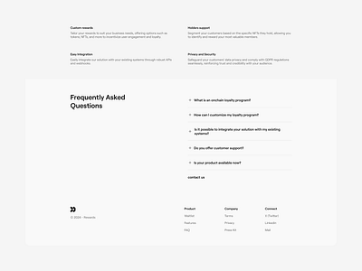 Rewards - Landing FAQ activity airdrop crypto landing page leaderboard light mode nft raffle referrals rewards ui ux