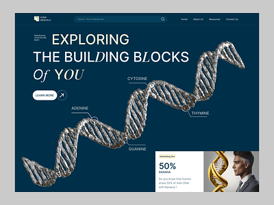 Genetic Building Blocks Landing Page UI/UX Design branding design graphic design landing page design landing page ui landing page uiux landing page ux medical medical landing page medical landing page design medical landing page uiux medical web uiux ui ui design uiux ux ux design web design web ui webuiux