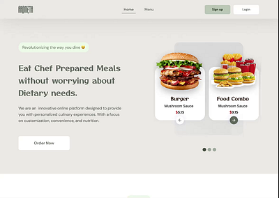 Arometa Food Ordering graphic design ui web design