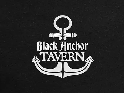 Black Anchor Tavern branding illustration logo logo design restaurant