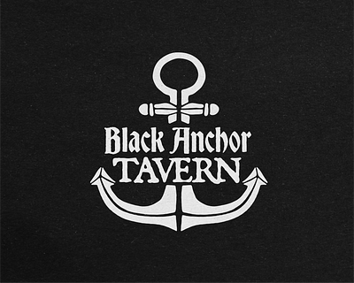 Black Anchor Tavern branding illustration logo logo design restaurant