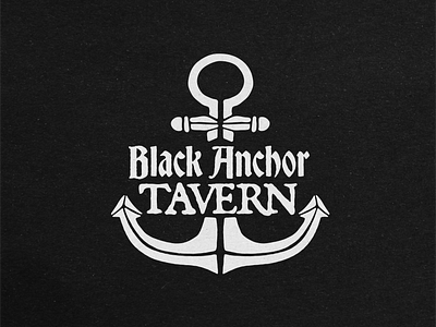 Black Anchor Tavern branding illustration logo logo design restaurant