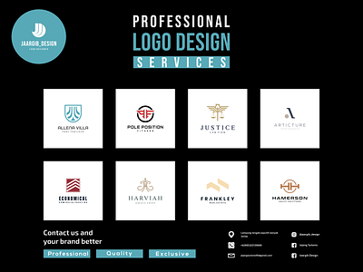 Professional Logo Design Service brand branddesign brandidentity branding design icon logo logocustom logoicon logoinitial logomark logomonogram logoservice monogram negativespace professional service