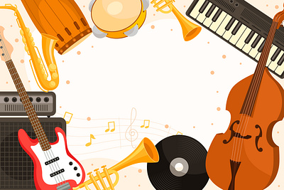 Background with musical instrument illustration background illustration instrument instrumental music music day music equipment vector