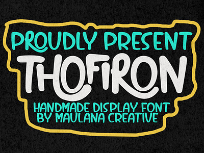 Thofiron Handmade Brush Display Font animation branding design font fonts graphic design logo nostalgic