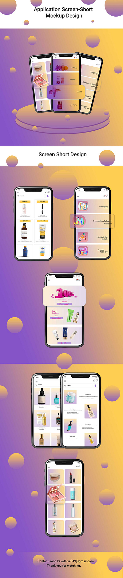 Beauty Product App Design design graphic design logo mokup phonemokup photoshop ui ux ui design vector