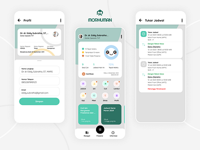 HRIS Mobile Apps attendance green hris human mobile mobile app morhuman ux