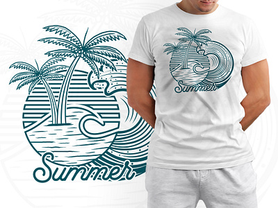 summer beach adventure t shirt design nature