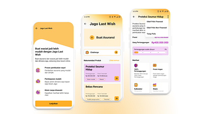 Jago Last Wish bank jago design insurance mobile prototype ui uiux design