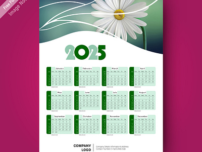 Poster Calendar 2025 2025 calenda branding calendar calendar design calendar template graphic design illustration