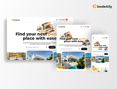 AbodeAlly: Cutting-Edge Real Estate Web App Design & Development aesthetic ui design figma mern product design real estate ui web app