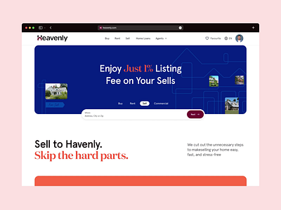 Heavenly - Property Sell Landing Page Website animation apartment rent architecture booking booking website building building booking houses rent agency landing page property agency property management real estate real estate agency real estate website selling selling apartment ui web design website website design