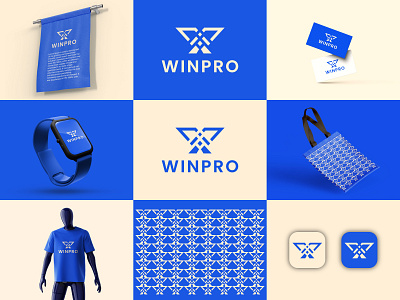 Winpro Logo and Brand Identity Design app logo brand identity brand mark branding business company logo business logo company logo design graphic design logo logo design logo designer man logo modern logo startup logo symbol w letter logo web3 winpro