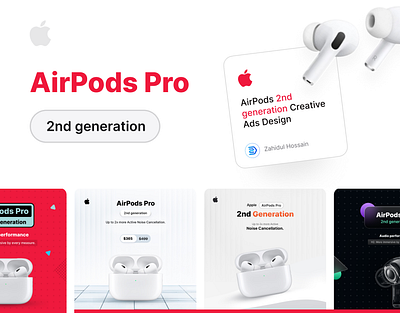 AirPods Pro Creative Ads Design ads airpods apple branding creative facebook post graphic design instagram post social media zahid zahidul hossain