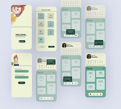 Habit builder app UI dailyuichallenge ui uidesign userinterface