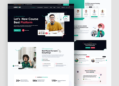 LMSZONE- Learning Management System Website Design clean design education learning lms lms landing page lms website ui ux