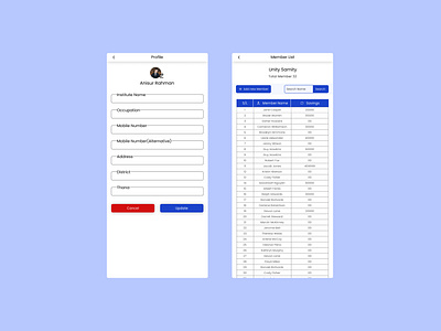 Member Management System UI app application app design figma figma design management app ui ui design