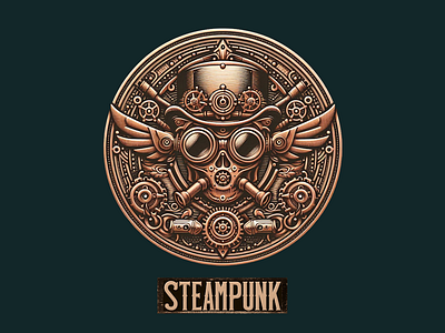 Steampunk-Just-For-Fun-003-1600 app branding design graphic design illustration logo logos typography ui vector