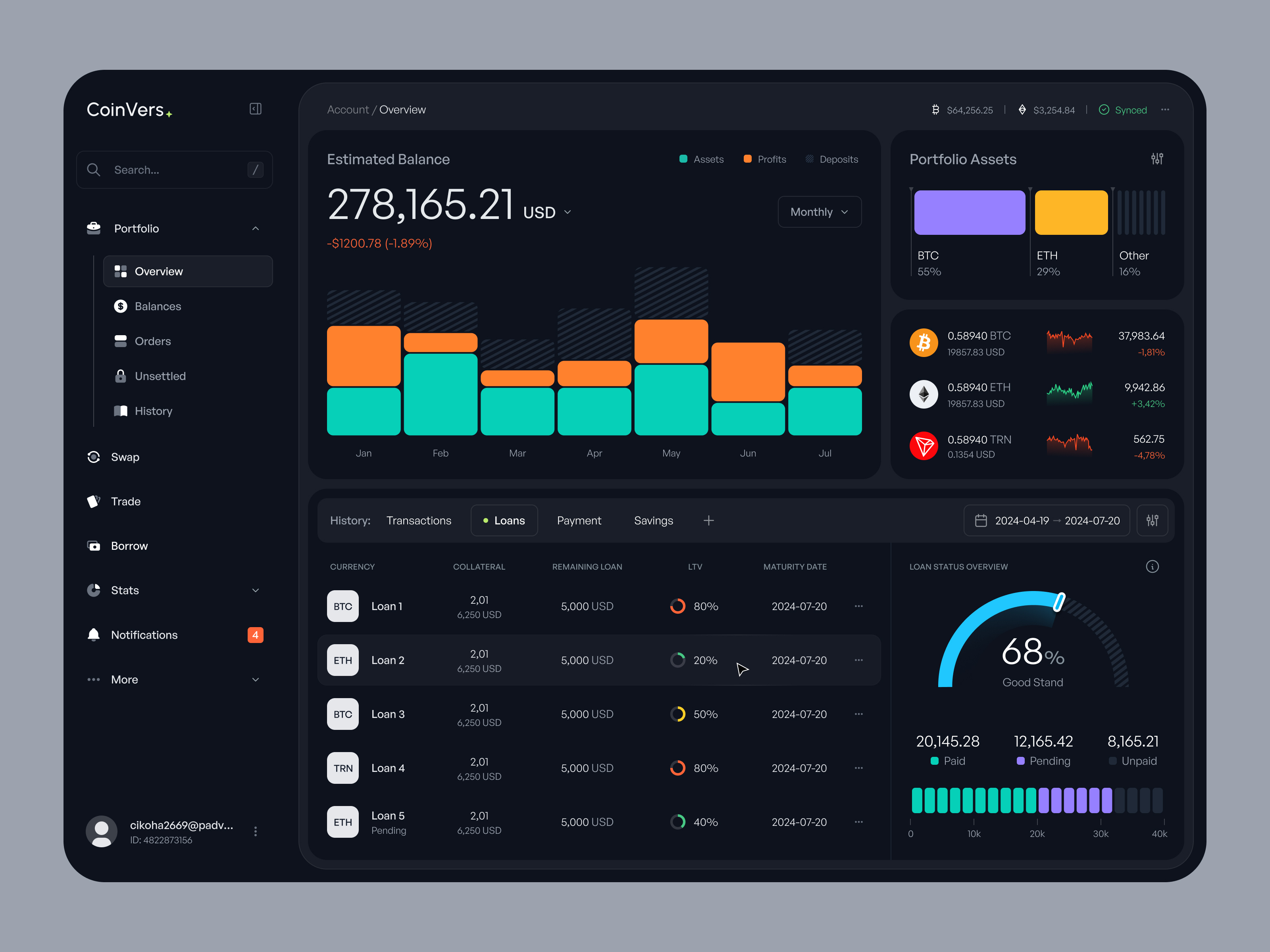 CoinVerse - UX/UI Design of a Crypto Investment & Loan Platform by Outcrowd  on Dribbble