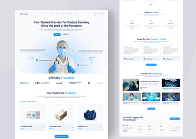 Medical Products Website Redesign business figma figma designer graphic design healthcare illustration medical landing page medical products products ui ui designer ui ux web design website redesign