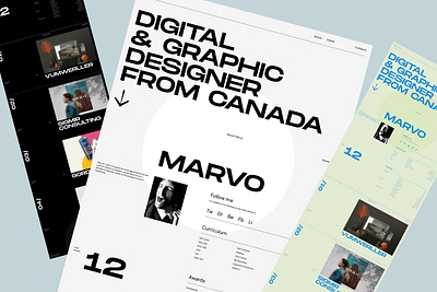 Marvo — Portfolio Figma Template agency creative freelance grid modern personal portfolio quality trendy typography