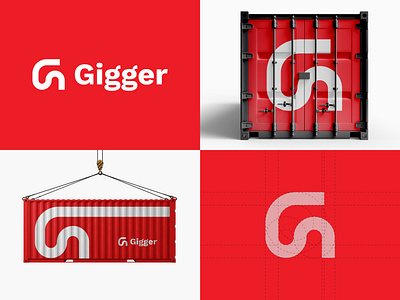 Gigger | Logistics Logo and Brand Identity brand brand identity branding cargo company container courier company delivery design identity logistics logistics logo shipment shipping trade transport transportation truck vector