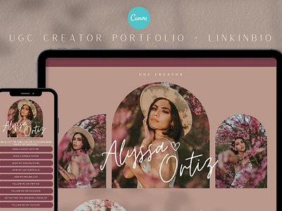 Canva UGC Portfolio Website Template canva presentation canva website content creator content creator media kit feminine floral flowers influencer influencer media kit mauve media kit template neutral pink ugc content creator ugc media kit ugc portfolio ugc portfolio template ugc template ugc website web design