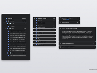 Accordion accordion checkbox collapsible dark theme dark ui design system expandible menu tree navigation ui