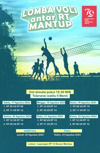 Poster - Vollyball Competition - 2024 adobe illustrator adobe photoshop design graphic design poster sportcompetition vollyball