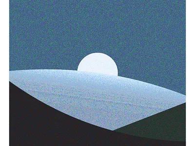 Blue Moon blue moon illustration moon nature rural sky