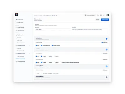 "Comprehensive Role Management Interface for Admin Dashboards" admindashboard adminpanel dashboardui designsystem interfacedesign moderndesign productdesign rolemanagement saas superadmin uidesign userpermissions uxdesign webappdesign webdesign