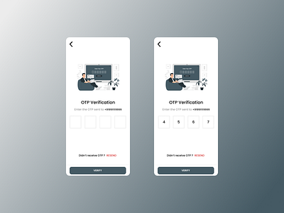 OTP Page Design graphic design ui web design