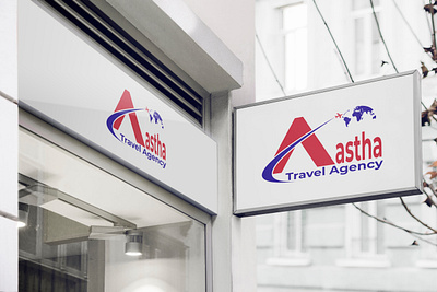 AASTHA Travel Agency 3d branding graphic design logo