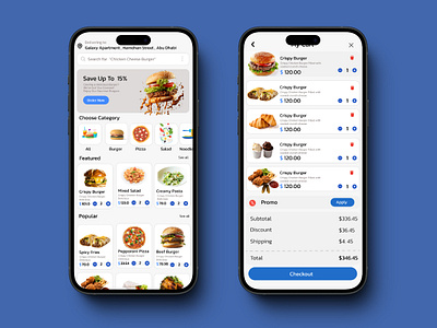 POS UI Design burger cash checkout cod delivery figma online order cart ordering food payment pos restaurant rider ui user experience user interface ux visual identity