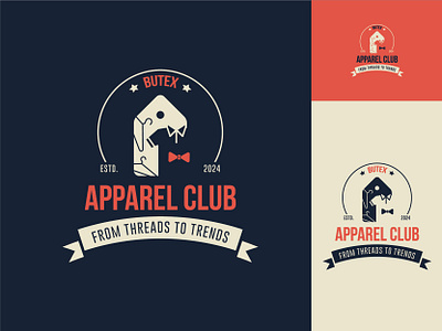 Vintage Logo : Apparel Club branding design graphic design logo logo design old vintage logo vintage logo