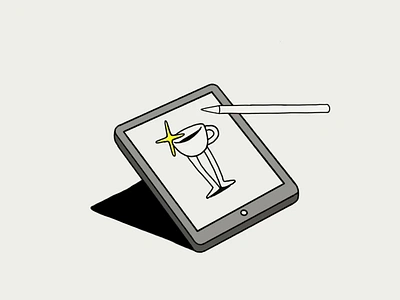 Animated Sticker animated sticker artist coffee drawing design drawing fun animation gif graphic design icon illustration illustrator ipad