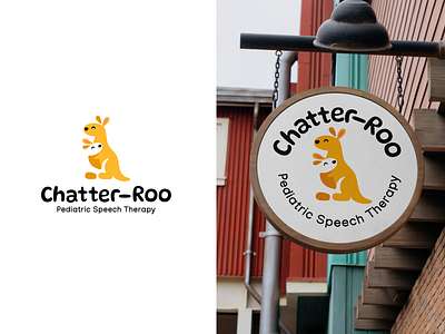 Speech Therapy logo baby brand branding character design elegant graphic design illustration kangaroo logo logo design logo designer logodesign logodesigner logotype mascot modern mother pediatric speech