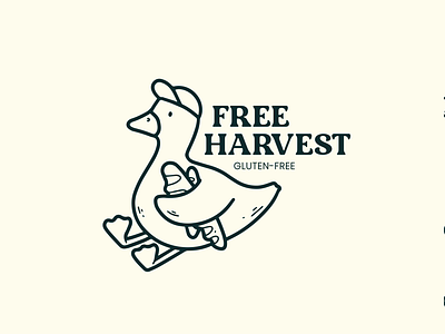 Brand Design - Free Harvest Gluten-Free brand design branding bread bread branding duck duck illustration food branding food logo gluten free branding illustration branding logo logo design