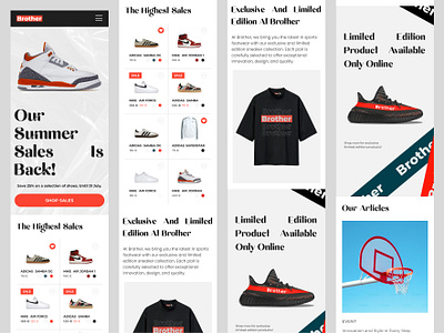 Brother | E-commerce Website Design brother design ecommerce interface jose miguel serna mobile shoes shop sneakers store ui urban ux uxui wear