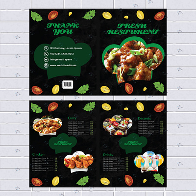 FOOD MENU DESIGN branding design digital design food graphic design illustration logo motion graphics smart design vector