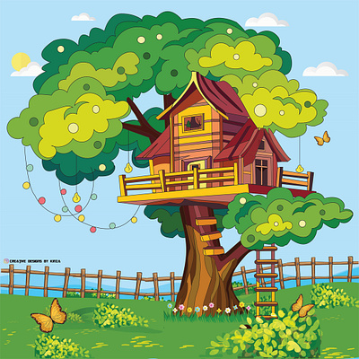 Forest House Illustration | Adobe Illustrator adobe illustrator animation art artist forest illustration graphic design illustration vector